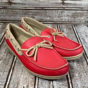 CROCS Women's 7 Wrap ColorLite Loafer Boat Shoes Pepper Tumbleweed 15753 EUC